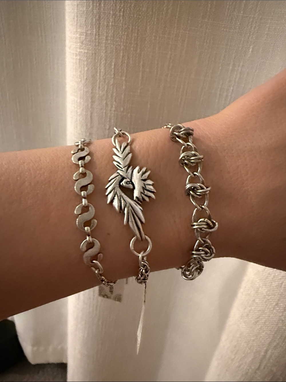 Alex and Ani Silver Leaf and Charm Bracelet Set - Silver